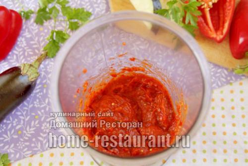 Соус Айвар с помидорами и перцем. Сербский соус Айвар