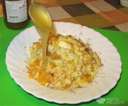 Рецепт Пшенная каша с тыквой и медом. Рецепт: Пшенная каша с тыквой - С медом и корицей.
