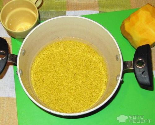 Рецепт Пшенная каша с тыквой и медом. Рецепт: Пшенная каша с тыквой - С медом и корицей.
