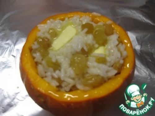 Рисовая каша в тыкве в духовке. Рецепт «Десертная каша в тыкве»: