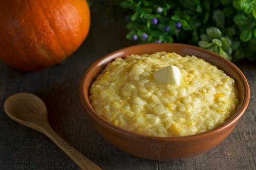 Рисовая каша в тыкве. Как приготовить рисовую кашу с тыквой в кастрюле на плите — рецепт молочной рисовой каши с тыквой с пошаговыми фото