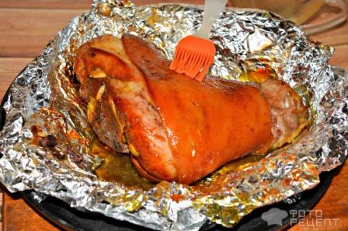 Какой должна быть температура духовки для приготовления свиной рульки в медово-горчичном соусе. Рецепт: Рулька в фольге - Запеченная в духовке в медово-горчичном соусе