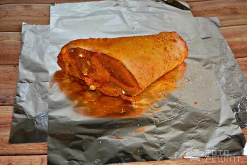 Какой должна быть температура духовки для приготовления свиной рульки в медово-горчичном соусе. Рецепт: Рулька в фольге - Запеченная в духовке в медово-горчичном соусе