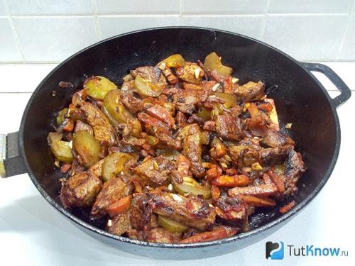 Тушеная свинина с солеными огурцами. Ингредиенты 36