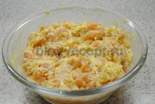 Рубленые куриные Котлеты С сыром и мукой. Вкусные и симпатичные куриные котлетки С сыром