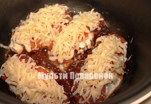 Мясо по-французски в мультиварке из курицы. Курица по-французски в мультиварке